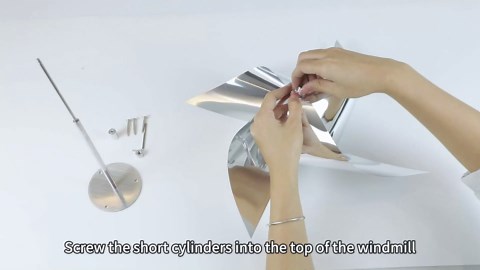 2 Pack Reflective Wind Spinners Bird Deterrent Outside, Upgrade Wind Powered Bird Scare Devices Outdoor Keep Bird Pigeon Woodpeckers and Sparrows Away for Yard, Patio, Boat, Rooftop