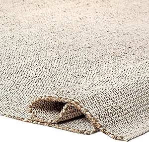S & L Homes Jute Cotton Hand Woven Natural Farmhouse Area Rug for Living Room - Rustic Vintage Bohemian Décor - (10' x 13' Natural)