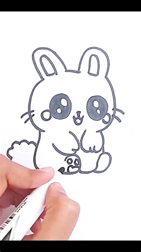 How To Draw A Rabbit 🐇#drawing #drawling #easy #viralshort #howtodraw