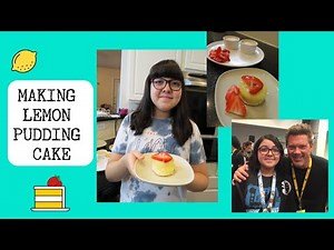 Making Lemon Pudding cake - Tyler Florence recipe