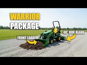 John Deere 1025R Warrior Package | Compact Tractor with 120R Loader & Frontier Box Blade