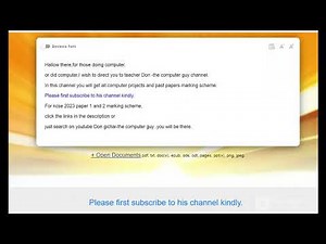 KCSE 2023 COMPUTER PAPER 1 and 2 marking scheme