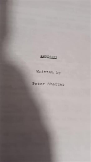 I have the full rough script of amadeus 1984! it's different compared to the final film! #fyp #amadeus #mozart #script #book