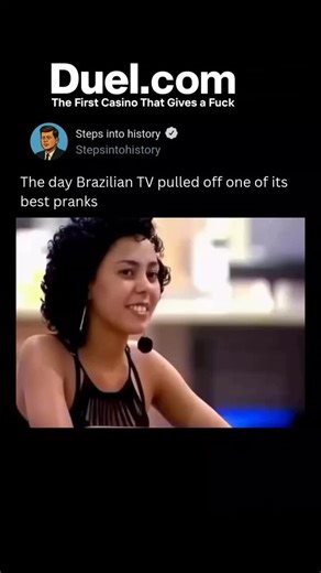 step into history on Instagram: "In a classic hidden camera prank from Brazil’s SBT network, a handsome young man sits in a plaza, eating ice cream and staring intently at passersby. Those who notice his gaze think he’s flirting, reacting with laughter, shyness, or surprise. It all seems like a playful exchange of glances… until the twist. The young man stands up, grabs a cane, and reveals that he is actually blind. The shock brings a mix of confusion and embarrassment to those who had been watc