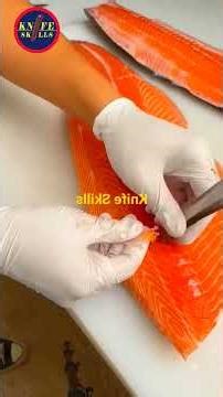 Knife Skills - Professional video fish cutting skills sashimi and sushi food #video #skills #fish