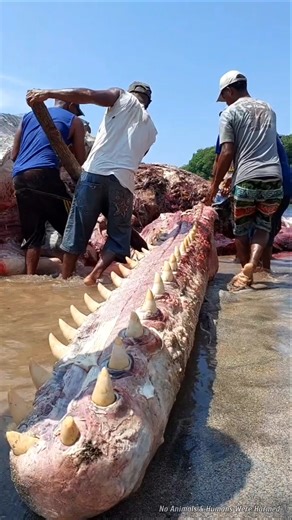 How is a whale removed from the shore? #shorts