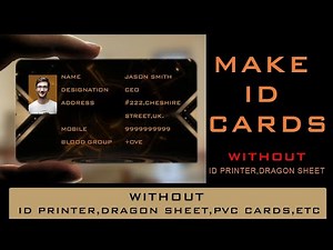 HOW TO MAKE ID CARD WITHOUT ID CARD PRINTER,DRAGON SHEET OR BLANK PVC CARDS