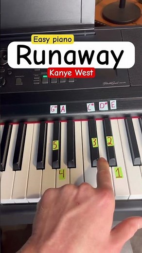 How to play Runaway 🎹 #kanyewest #piano #pianotutorial