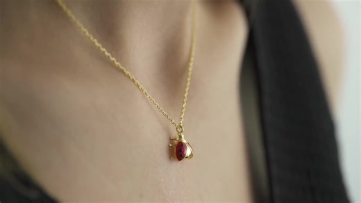 Minimalist Ladybug Necklace, Enamel Ladybird Charm, Good Luck Jewelry, Kids Pendant - Etsy