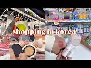 shopping in korea vlog 🇰🇷 spring must have skincare & makeup haul at Oliveyoung! 올영세일