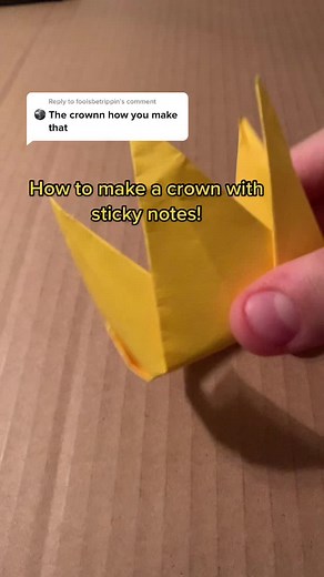 Origami Crown Sticky Note Folding Tutorial