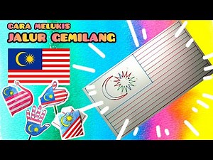 Cara melukis Jalur Gemilang Malaysia - Bendera Melaysia 🇲🇾 如何画出马来西亚国旗 －辉煌条纹🇲🇾 Flag Of Malaysia