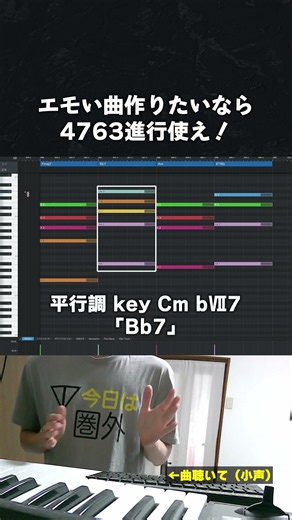 【初心者向け音楽理論】エモい曲作りたいなら使って欲しい4763進行とか言うお洒落な都会系コード進行。