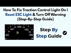 How To Fix Traction Control Light On | Reset ESC Light & Turn Off Warning (Step-By-Step Guide)