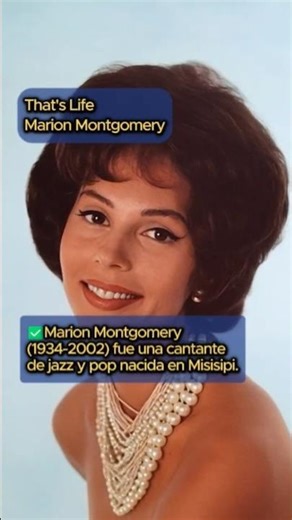 Marion Montgomery | That's Life | 1963 | #cine #world #music #movies #historia #misterio