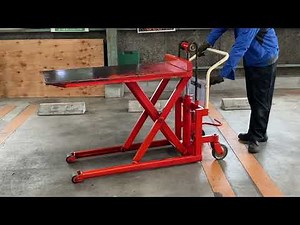 ビシャモン 油圧足踏みリフト MAX500kg モデル LV50 テーブル台車タイプ 【一番館東静岡店】
