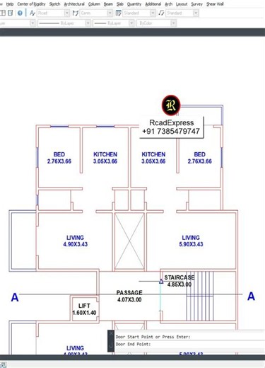 Auto Generates Building Section Type 2 l RcadExpress Tutorial