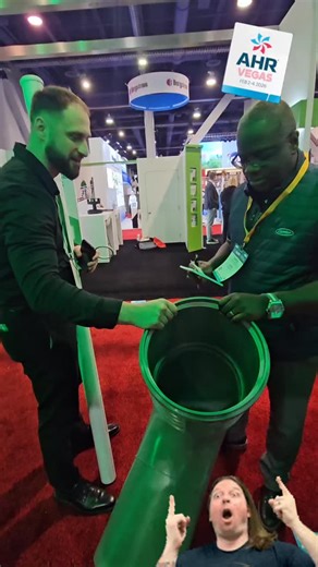 Centrotherm Jordan on Instagram: "Dylan keeping it real 👀 @dylan_val52 Our 12” pipe weighs WAY less than PVC, CPVC, and stainless — which means easier handling, faster installs, and happier crews. Lighter doesn’t mean weaker. It means smarter. 💡 @centrothermecosystems @ahrexpo . . . #education #innoflue #hvac #sales #winning"