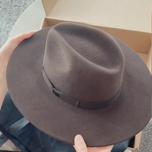 Brown Wool Fedora Hat: Wide Brim Winter Hat - Etsy