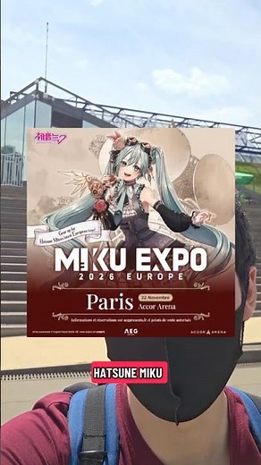 🎤 Hatsune Miku is back in concert in 4 months in France at the Accor Arena #HatsuneMiku