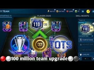 How to upgrade to 110 Ovr + lucky packs + Insane 100 million+ team upgrade in FIFA Mobile 19!