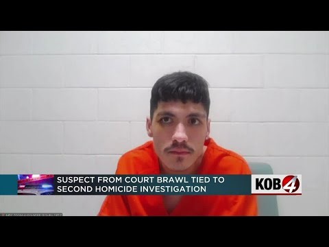 Suspect from court brawl tied to second homicide investigation