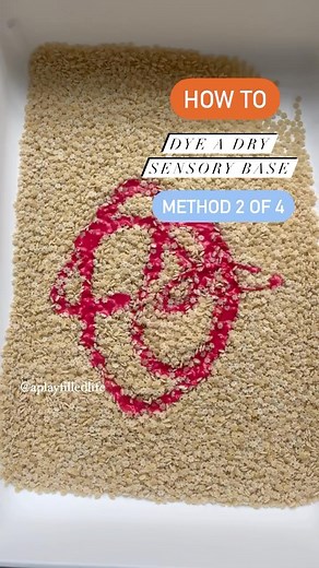A few squirts of paint is all you need! Mix it, let it dry & play! Because of the paint, this option is not taste safe. I shared method one yesterday if you missed it. I’ll share them all then compare each so you can see the differences. . . . #sensoryplay #sensorybinideas #sensoryplayideas #sensorybin #sensoryactivity | A Play Filled Life