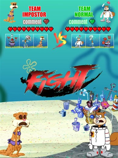 SpongeBob Fight: Impostor vs. Normal – Who Wins?