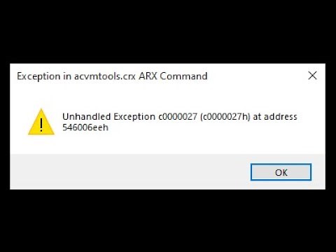 Civil 3D Unhandled Exception solve