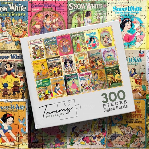 Snow White Puzzle – Vintage Disney Snow White and the Seven Dwarfs Collage Art – Retro Fairytale Poster Style – Classic Princess Lover Gift - Etsy