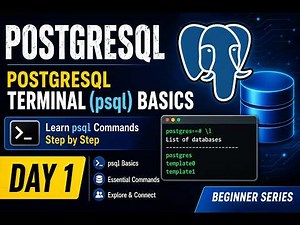 PostgreSQL Day 1 | PostgreSQL Terminal (psql) Basics | First Step to SQL