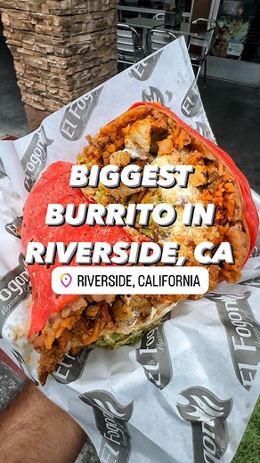 532K views · 48 reactions | BIGGEST BURRITO IN RIVERSIDE, CA!朗 • El Fogon Mexican Grill, 765 W Blaine St, Riverside, CA • @fogonmexicangrill • #burrito #riverside #mexicanfood #food #tacos | obieats | Facebook