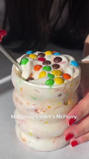 This is how you can make the mcdonalds m&ms mcflurry at home. It is simple and only requires ice cream, cool whip, milk, and m&m’s! You can find a detaled recipe on my site! Let me know if you try it! #mcflurry #mnms #dessert #mcdonalds #mcdonaldscopycat