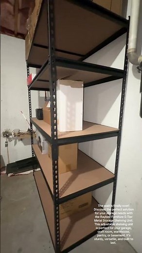 REIBII 2000lbs Garage Shelving, 72"H Adjustable 5 Tier Garage Storage Shelves