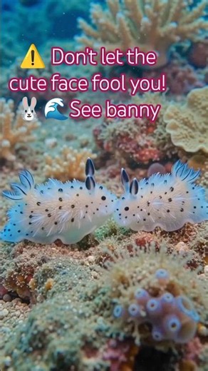 The Fluffy Sea Bunny That Lives Underwater! 🌊🐰 #SeaBunny #SeaSlug #OceanFacts