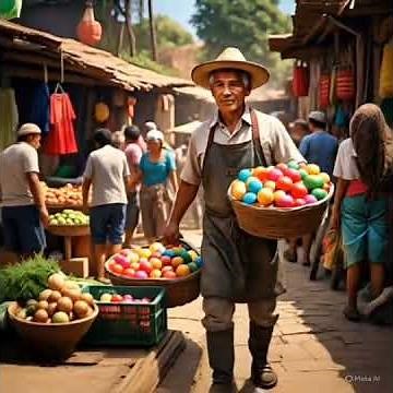 a farmer and duck story AI animation short video