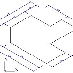 アイソメ図への寸法記入