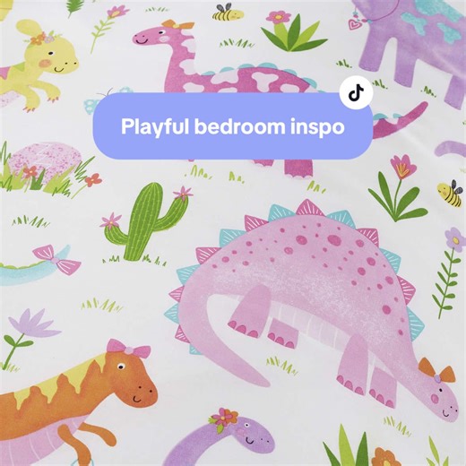 Attention, pinky and dino fans! The Daisy Dinosaur collection is here to delight your little ones 🌸🦕 #kidsbedroom #kidsbedroomdecor