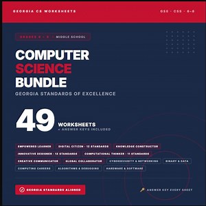 Georgia 6-8 Computer Science Worksheets Bundle | GSE Standards Aligned (PDF) - Etsy