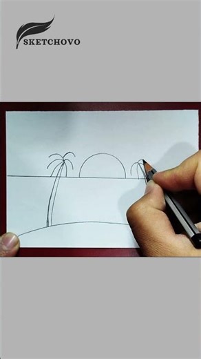 Beginner Scenery Sketch #Shorts