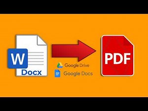 How to Convert DOCX to PDF in Google Docs by Google Drive