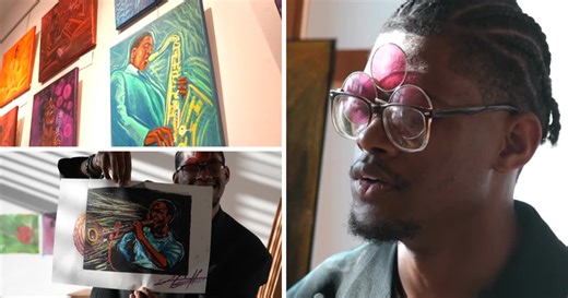 VSU senior showcases jazz portraits in first solo exhibition