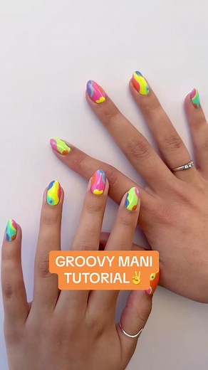 Retro Rainbow Swoosh Nails Tutorial with OPI Summer Collection