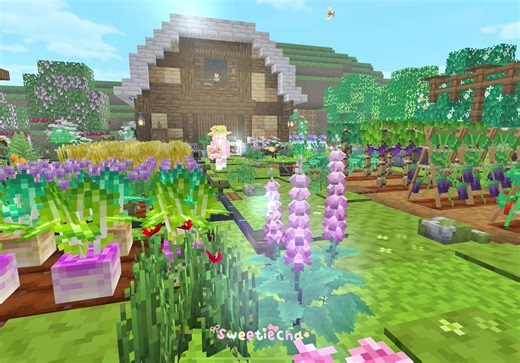 Exploring My Kawaii Garden in Minecraft