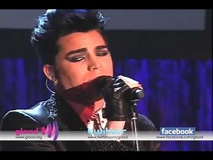 Adam Lambert performs "Music Again" at the 21st Annual GLAAD Media Awards in Los Angeles