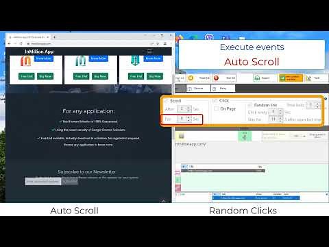 How auto scroll and random clicks work in the background