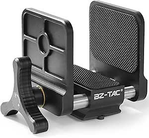 Tactical Gun Rifle Clamp Shooting Tripod Rest, Aluminum Tripod Mount Head with 1/4" & 3/8" Screw Holes, Universal 2 in 1 Clamp, Multifunction Clamp for Shooting Target, Range and Outdoors