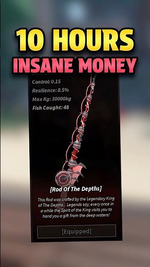 10 HOURS of Grinding with Rod of The Depths in FISCH, How much did we make? #fisch #roblox