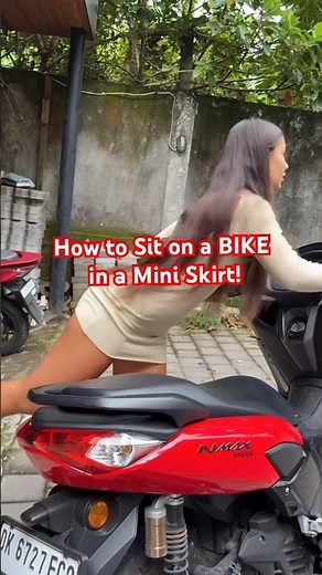 Influencer Shows How to Sit on a Motorcycle in a Mini Skirt!”