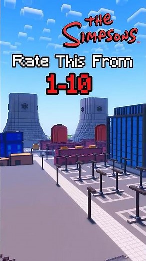 Build Simpsons Power Plant ☣️ #minecraft #minecraftbuilding #simpsons #minecraftideas